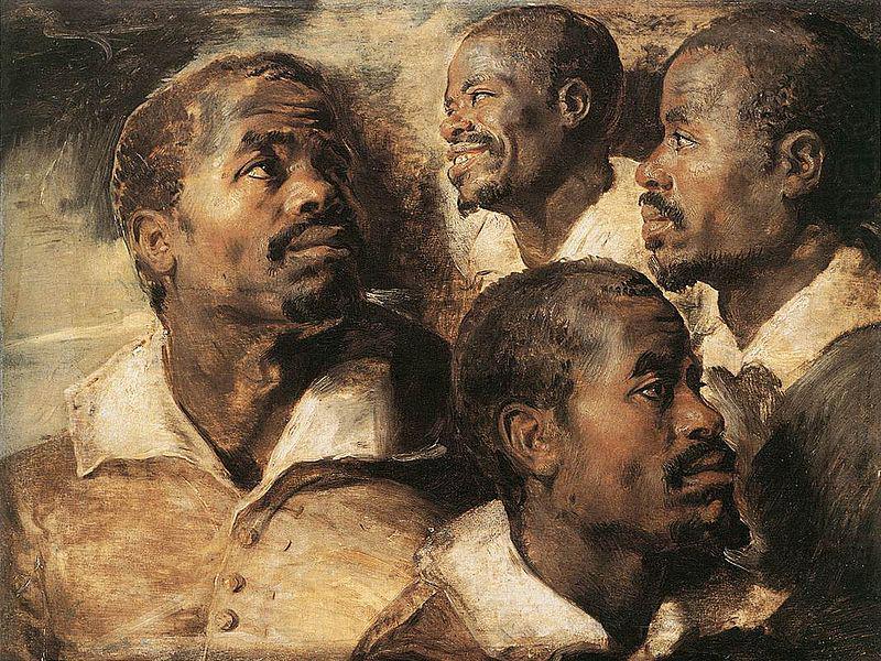 Peter Paul Rubens Four Studies of the Head of a Negro china oil painting image